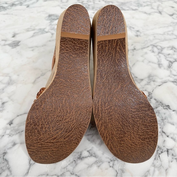 Baskets Buskins made in Brazil brown woven leather suede wedge sandals - Picture 10 of 10